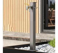 ZR98US Stainless Steel Garden Water Column with Faucet - Outdoor Floor Mounted Water Pipe for Fountain Irrigation and Backyard Cleaning