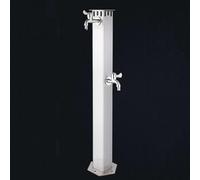 ZR98US Stainless Steel Vertical Garden Faucet with Spray, Floor Standing Water Tap, High Temperature Resistant, Wear-Resistant, Anti-Freezing, Sun-Proof