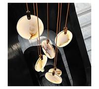 ZR98US Staircase Long Chandelier Luxury Villa Marble Crystal Hanging Lamp Living Room Decoration Stone Light Fixtures, Chandelier,Ceiling