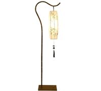 ZR98US Standing Corner Chinese Iron Tall with Hand-Painted Fabric Lampshade High Pole Lamp Floor Lamps for Living Room