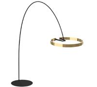 ZR98US Standing Corner Nordic 350° Rotation Head ARC Tall Pole Lamp Floor Lamps for Living Room, Black