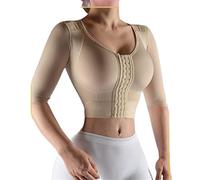 ZR98US Strapless Top with Middle Sleeve Breasted Hood Split Body Shapewear for Women Sweat Suit