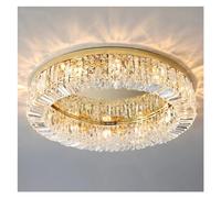 ZR98US Style Light K9 Crystal Stainless Steel Decorative Living Room Bedroom Ceiling Lamp, Chandelier