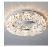 ZR98US Style Light K9 Crystal Stainless Steel Decorative Living Room Bedroom Ceiling Lamp, Chandelier