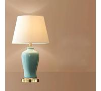 ZR98US Touch Bedside Lamps for Living roomNordic Light Luxury American Ceramic Table Lamp Pure Copper Creative New Chinese(Color:A,Size:Remote Control)