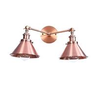 ZR98US Trumpet Lamp, Industrial Iron Shade Light Adjustable Angle Wall Sconces for Bathroom Living Room Corridor Bedroom