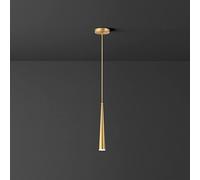 ZR98US V-intage Brass Pendent Lamp Dimmable Bedside Living Room Hallway Suspended Light Fixture, Chandelier