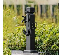 ZR98US Vertical Square Garden Hose Stand - Freestanding Water Column Faucet for Outdoor Irrigation and Washing, Ideal for Farm and Backyard Use