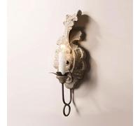 ZR98US Vintage Candle, Resin Iron Art Lights Creative Indoor Decorative Wall Lamps Holders for Home Restaurant Corridor(Antique Gray)