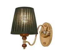 ZR98US Vintage Creativity Mounted Lamp, Wood Wall Light Fixture with White Fabric Shade for Bedroom Living Room Bedside