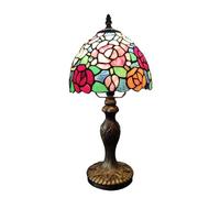 ZR98US Vintage Stained Glass Table Lamp, Perfect for Nightstands, Bedrooms, Living Rooms and More - Three-Way Dimmable