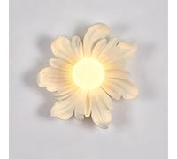 ZR98US Vintage Sunflower Mounted Lamp, Farmhouse Resin Light Fixtures for Bedroom Living Room Porch Wall (Brown)