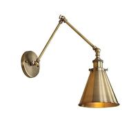 ZR98US Vintage Swing Arm Lamp, Industrial Cone Light Adjustable Angle Wall for Living Room Bedroom Dining Bathroom