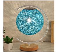 ZR98US Wedding Bedroom Bedside Night Light Girl Dream Moon Starry Home Decoration Desk Lamp Table Lamps for Living Room (Color : Blue)