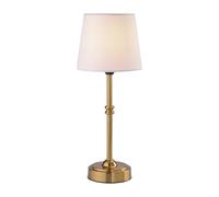 ZR98US Wireless LED Table Lamp with Dimmer, Rechargeable Battery, Three Brightness Levels, Bedside, Dining Suitable for Living Room, Dormitory, Office,(Antique Brass)