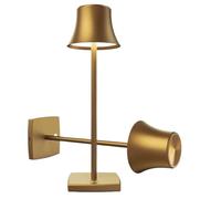 ZR98US Wireless Portable LED Table Lamp 2-Pack, Rechargeable, 3-Level Dimmable, Outdoor, Dining, Bedroom and Study Suitable for Living Room, Dormitory, Office,(2Pack Bronze)