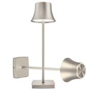 ZR98US Wireless Portable LED Table Lamp 2-Pack, Rechargeable, 3-Level Dimmable, Outdoor, Dining, Bedroom and Study Suitable for Living Room, Dormitory, Office,(2Pack Silver)