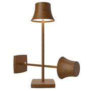 ZR98US Wireless Portable LED Table Lamp 2-Pack, Rechargeable, 3-Level Dimmable, Outdoor, Dining, Bedroom and Study Suitable for Living Room, Dormitory, Office,(2Pack Wooden)