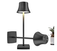 ZR98US Wireless Portable LED Table Lamp 2-Pack, Rechargeable, 3-Level Dimmable, Outdoor, Dining, Bedroom and Study Suitable for Living Room, Dormitory, Office,(2Pack Black)