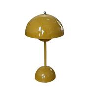 ZR98US Wireless Touch Mushroom Table Lamp, Dimmable, Rechargeable, Bedroom Nightstand Bedside Suitable for Living Room, Dormitory, Office,(Mustard Yellow)