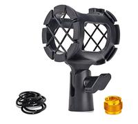 ZRAMO Soporte de clip para micrófono de tamaño pequeño con adaptador y junta tórica de 8 piezas para D230, ME66, Rode NTG-2, NTG-1, AT-875R