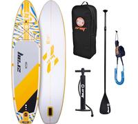 ZRAY E11 Stand Up Paddle Board Hinchable 335x81x13 cm hasta 122 kg, Tabla iSUP Drop-Stitch Set Completo Pala 3 Piezas Bomba Alta Presión Mochila Leash Quilla Slide-In, Amarillo