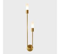 ZRBBRE Aplique de pared de latón dorado de 550 mm, lámpara de pared G9 de 2 luces para mesita de noche o sala de estar (Derecha)