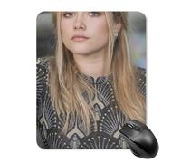 ZRCLXLVU Florence Pugh Study Gaming Design - Mouse portátil higiénico decorativo para jugadores, tapete de ratón sensible seguro