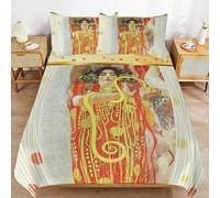 ZRCLXLVU Gustav Klimts the Kiss - Juego de funda de edredón con cremallera suave y cómoda de usar, ideal para el hogar