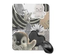 ZRCLXLVU Pin-gu - Alfombrilla de mouse suave con textura para escuela, ultrafina, para jugar, estudiar, ordenar, minimalista