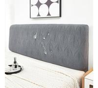 ZRCYXDW Elasticas Funda Cabecero Cama, Impermeable Cubierta De Cabecera Suave Todo Incluido Funda para Cabecero De Cama Extraíble Lavable Cubierta para Cabecero De Cama-Gris oscuro-110-130cm