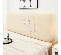 ZRCYXDW Elasticas Funda Cabecero Cama, Impermeable Cubierta De Cabecera Suave Todo Incluido Funda para Cabecero De Cama Extraíble Lavable Cubierta para Cabecero De Cama-beige-110-130cm
