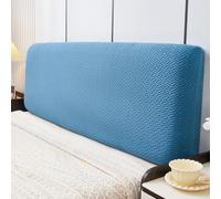 ZRCYXDW Elasticas Funda para Cabecero De Cama, Todo Incluido Funda Cabecero Cama Suave Extraíble Lavable Cubierta De Cabecera con Parte Inferior Elástica-azul-140-160cm