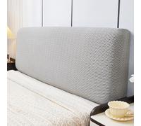 ZRCYXDW Elasticas Funda para Cabecero De Cama, Todo Incluido Funda Cabecero Cama Suave Extraíble Lavable Cubierta De Cabecera con Parte Inferior Elástica-Gris claro-170-190cm