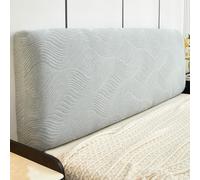 ZRCYXDW Funda para Cabecero, Elástica Funda Protectora para Cabecero De Cama Todo Incluido Dormitorio Cubierta de Cabecera Lavable A Máquina-Gris Claro-120cm(47.2in)