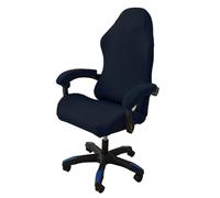 ZRCYXDW Funda para Silla De Videojuegos Elasticas, Ergonómicas Funda para Silla De Oficina con Fundas De Reposabrazos Extraíble Fundas para Sillas De Juego para Sillas De Escritorio-Azul Marino-Large