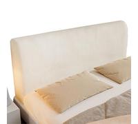 ZRCYXDW Suave Funda para Cabecero, Elástica Cubierta de Cabecera Extraíbles Todo Incluido Funda Protectora para Cabecero De Cama para Dormitorio-Blanco Crema-150-165cm(59.1-65in)