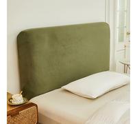 ZRCYXDW Terciopelo Funda para Cabecero, Suave Funda Protectora para Cabecero De Cama Elástica Dormitorio Cubierta de Cabecera Universal Lavable-Verde-220cm(86.6in)