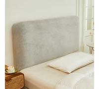 ZRCYXDW Terciopelo Funda para Cabecero, Suave Funda Protectora para Cabecero De Cama Elástica Dormitorio Cubierta de Cabecera Universal Lavable-Gris Claro-220cm(86.6in)