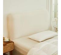 ZRCYXDW Terciopelo Funda para Cabecero, Suave Funda Protectora para Cabecero De Cama Elástica Dormitorio Cubierta de Cabecera Universal Lavable-Beige-220cm(86.6in)