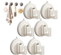 ZrdlqlLcjxy Suction Cup Hooks for Shower, Ffunhoo Heavy Suction Cups Without Bore, No Drill Wall Hanger, Drill-Free Towel Holder & Decorative Door Hanger (White6pcs)