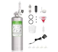 ZRDR Sistema generador de CO2 de 4 litros con manómetro de doble manómetro, kit de sistema generador de CO2, válvula de alivio de presión automático, contador de burbujas para plantas, acuario, salida