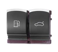 Zreneyfex - Interruptor de botón de liberación para el maletero de la puerta del depósito de combustible cromado para VW CC Jetta MK5 MK6 Passat B6 B7 Golf Tiguan 35D959903