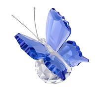 ZRENJHUS Colección de figuras azules de mariposa de cristal bonito ornamento de cristal lindo estatua decoración del hogar mesa de regalo coleccionable de animales