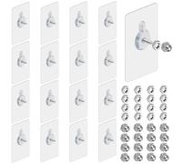 zrfgbxim 16 Piezas Ganchos Adhesivos, Cuelga Cuadros Sin Clavos, Tornillos Clavos Adhesivos para Colgar Cuadros, Ganchos Autoadhesivos Transparentes para Colgar Reloj, Foto, Cuadros (16MM)