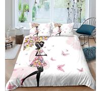 ZRHSADO Silhouette Funda de Edredón Microfibra de poliéster 3 Piezas Diseño 3D con Cremallera Silhouette Arte Estilo Funda Edredon Incluye Fundas de Almohada Lavables Transpirable for niños y niñas