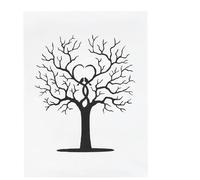 ZRHWSPD Arbol De Huellas Boda Libro de visitas de Boda, for Arte de Pared Personalizado con caligrafía rústica