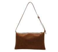 ZRHWSPD Borsa A Tracolla Donna Bolso De Mano Vintage De Gamuza Esmerilada For Mujer, Bolso De Mano Sencillo For Ir Al Trabajo, De Gran Capacidad, For Otoño/invierno(Brown)