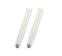 ZRJIA E27 T30 300 mm Bombilla LED decorativa estilo vintage retro industrial antiguo Edison E27 T30 6W 600lm 2700K blanco cálido 360° 230 V No parpadeante No regulable (paquete de 2)