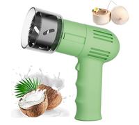 ZRLYbau Abrelatas de Coco Automático, Abrelatas de Coco Eléctrico Portátil, Herramienta Abre Coco Acero Inoxidable Reutilizable, Apertura Directa hasta 6cm, para Tienda Restaurante Green